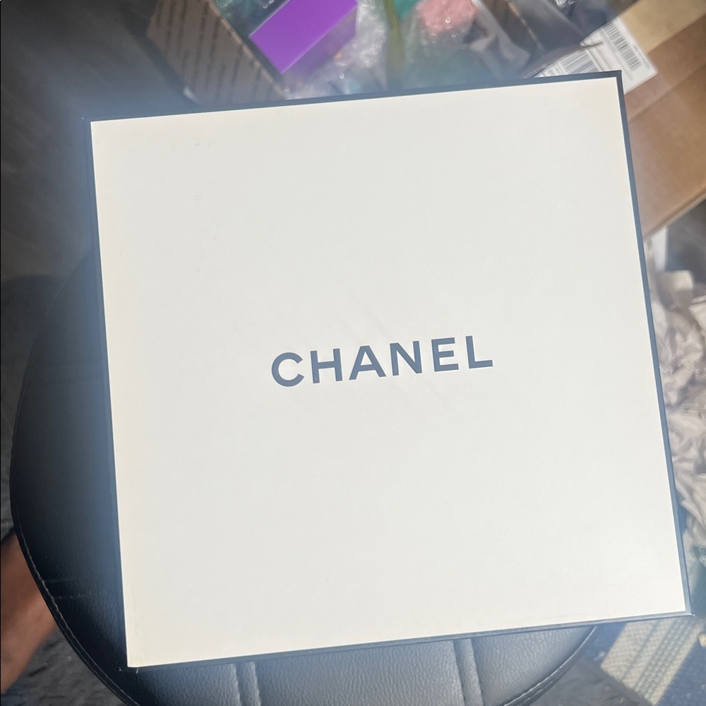 Chanel box with Chanel tissue, stamp and L81/2 H8 1/2 W4